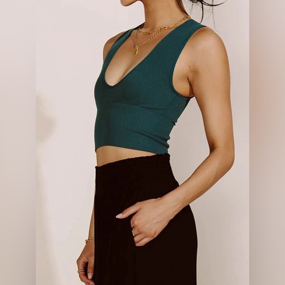 Bohme Teal Crop Top